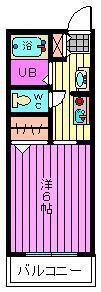オラシオン(ワンルーム/2階)の間取り写真