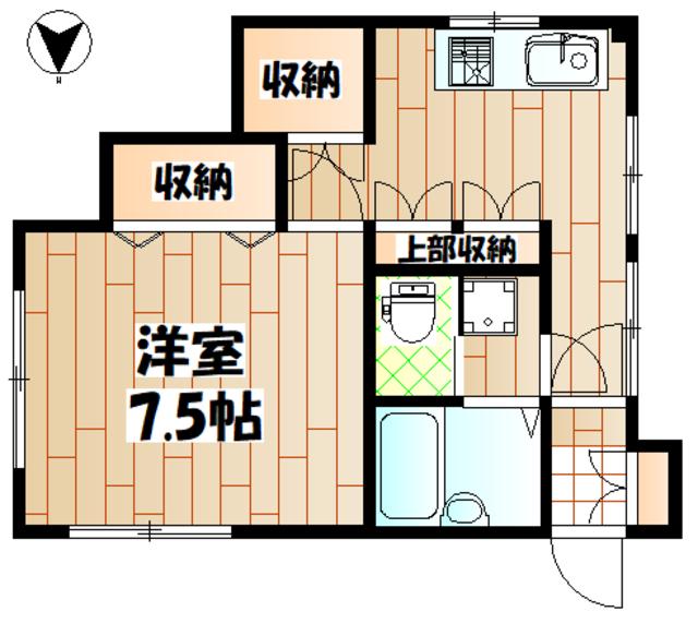 エフォート(1DK/1階)の間取り写真