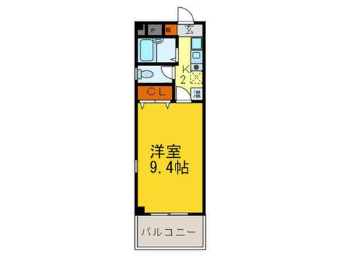 AMBIENT八尾(1K/3階)の間取り写真