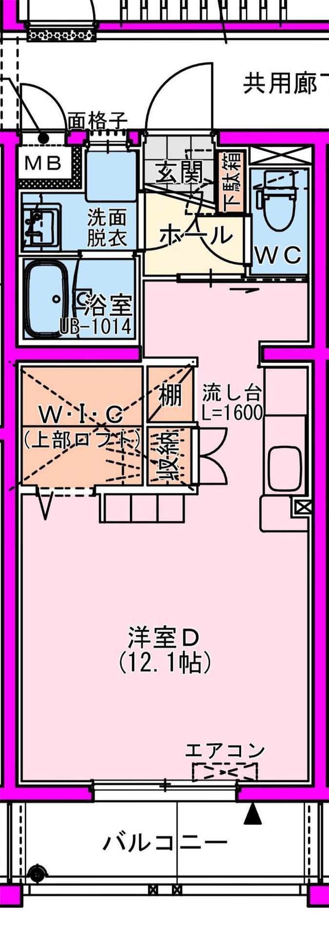コンフォール霧島(ワンルーム/2階)の間取り写真
