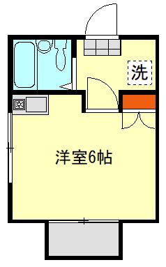 モンパレス真岡第1 7号棟(ワンルーム/2階)の間取り写真