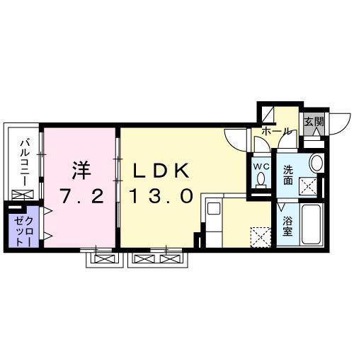 XENIAL(1LDK/3階)の間取り写真