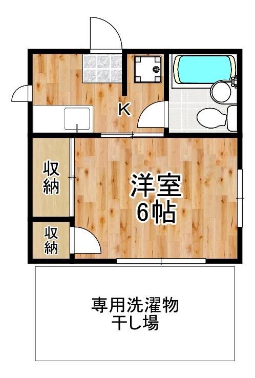 MMハウス(1K/1階)の間取り写真