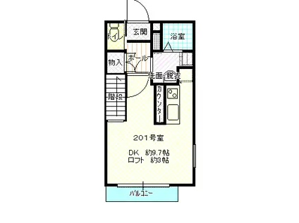 フェーニクス(1SK/2階)の間取り写真