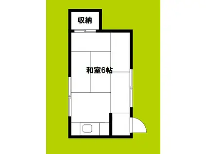 八坂荘(ワンルーム/2階)の間取り写真