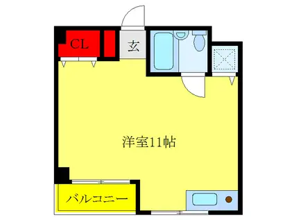 サンフラット柴田(ワンルーム/2階)の間取り写真