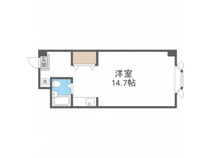 プレサント発寒ステーション(ワンルーム/7階)の間取り写真