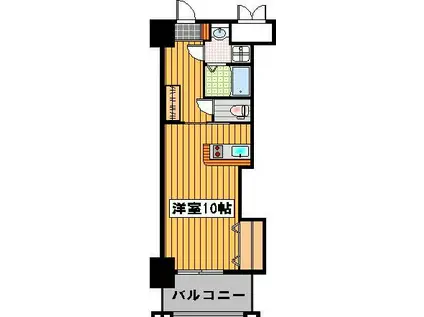 ロイヤル渡辺通II(ワンルーム/7階)の間取り写真