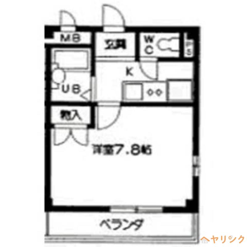 グリーンヒルズ山田8(1K/1階)の間取り写真
