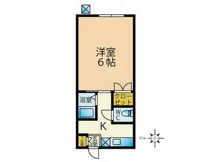 メゾン栄第一(1K/1階)の間取り写真