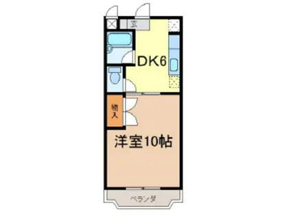 プレミール神田沢(1DK/1階)の間取り写真