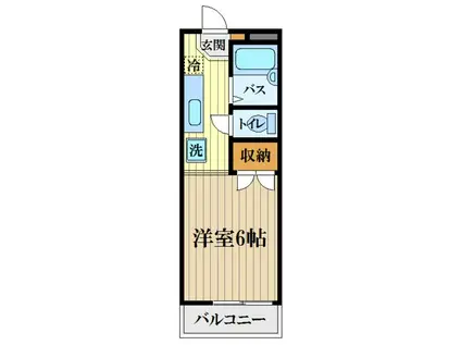 第2ハイム秋喜(ワンルーム/1階)の間取り写真
