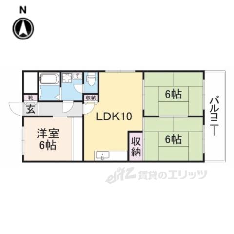 第6サンコウヒルズ東館(3LDK/3階)の間取り写真