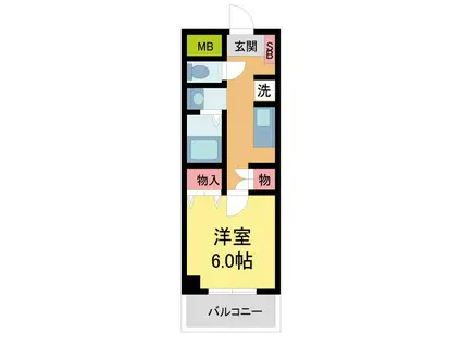 ANGE夙川(1K/3階)の間取り写真