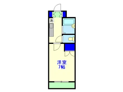 レジディア浦安(1K/3階)の間取り写真