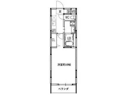 シナジーコート大正泉尾(1K/4階)の間取り写真