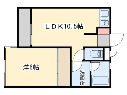 KEI HOUSE(1LDK/1階)の間取り写真