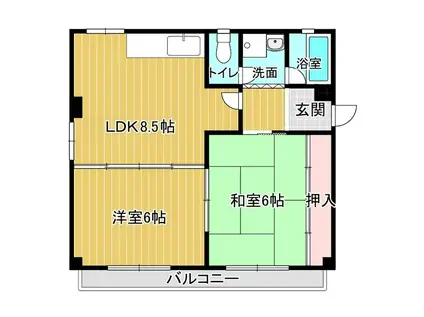BMマンション(2LDK/2階)の間取り写真
