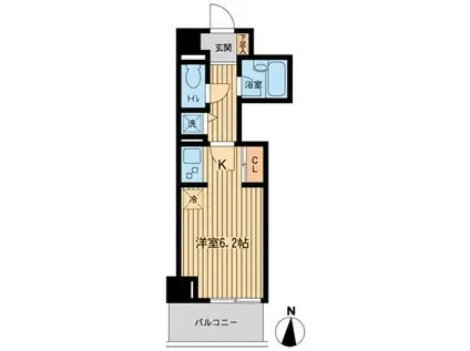 ジョイシティ住吉II(ワンルーム/8階)の間取り写真