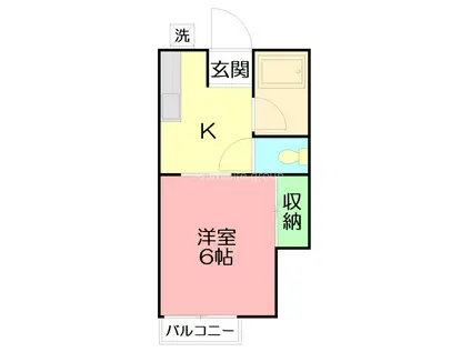 コーポ小沢(1K/2階)の間取り写真