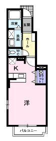 クラールアンジュB(1K/1階)の間取り写真