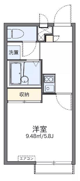 レオパレスハワース(1K/2階)の間取り写真