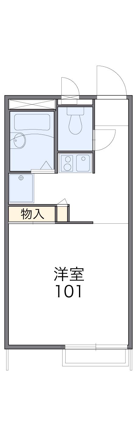 INOW(1K/1階)の間取り写真