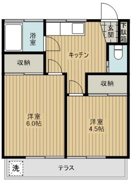 東和コーポ(2K/2階)の間取り写真