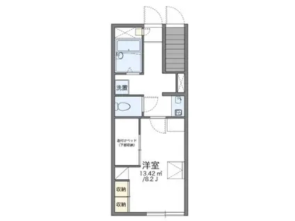 メルベーユVI(1K/1階)の間取り写真