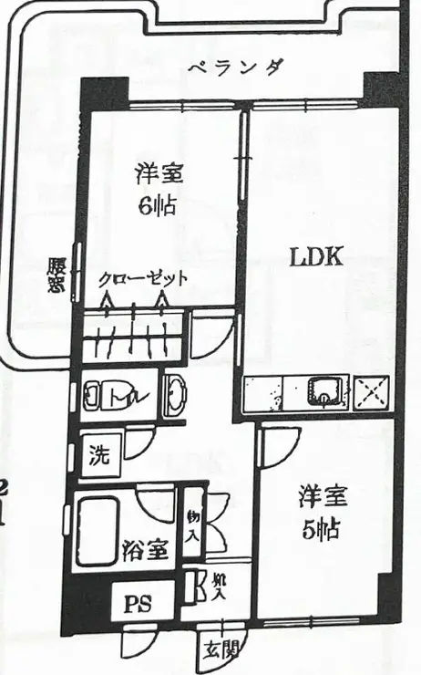 キャピタル新越谷 7階階 間取り