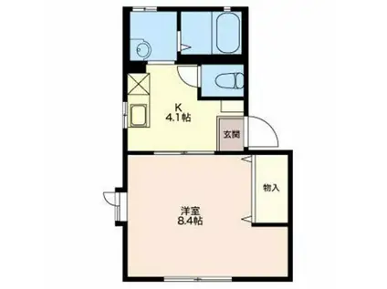 エクセルIII(1K/1階)の間取り写真