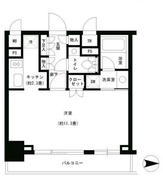 パークキューブ神田 10階階 間取り