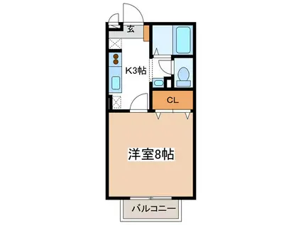 スクエアガーデンKAMAKURA A棟(1K/1階)の間取り写真