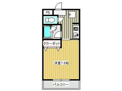 稲荷ハイツ(1K/2階)の間取り写真