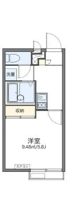 レオパレスルミエール馬場 2階階 間取り