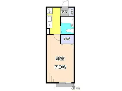 エントピア新秋津A棟(1K/2階)の間取り写真