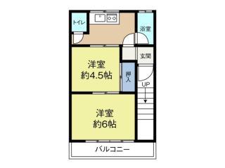 Jシーダ(2K/2階)の間取り写真