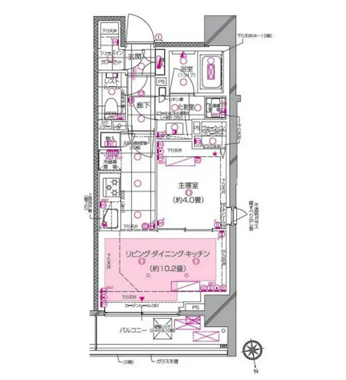 ピアース南麻布 7階階 間取り