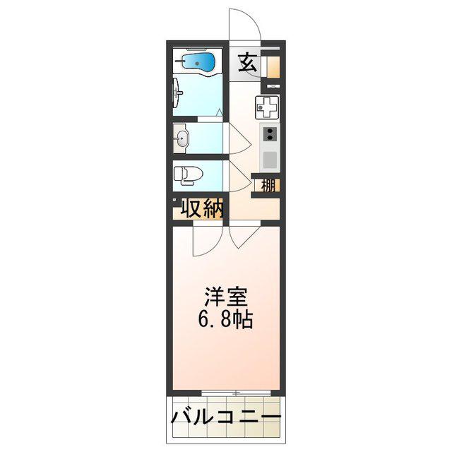 クレイノHIKARI(1K/1階)の間取り写真
