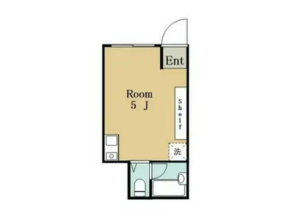 エスキーナ目黒(ワンルーム/1階)の間取り写真