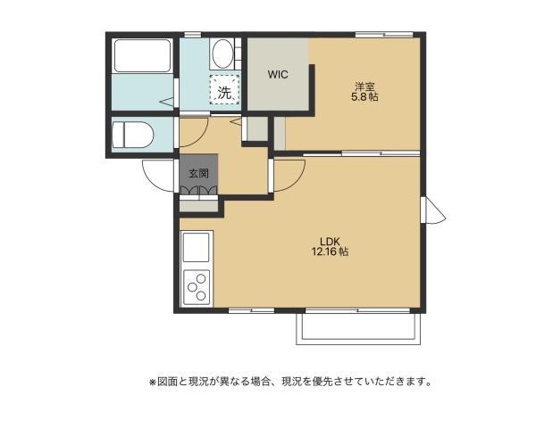 ハイツメルヘン(1LDK/2階)の間取り写真