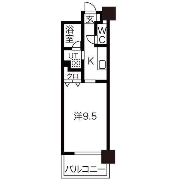 CASTELLO ASSO(1K/2階)の間取り写真