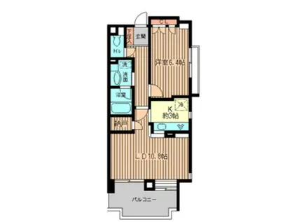 クラージュKAMAKURAYA(1LDK/4階)の間取り写真