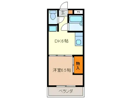 アーバンM21(1DK/3階)の間取り写真