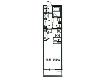 プラスト扇大橋(ワンルーム/2階)の間取り写真