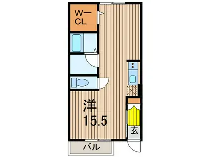 PALAZZO DI KAWAGUCHI(ワンルーム/1階)の間取り写真