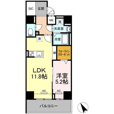 シトラスガーデン(1LDK/3階)の間取り写真