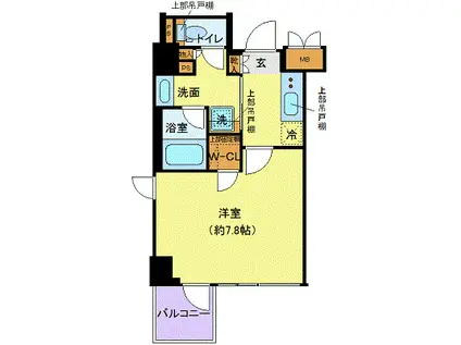 ディアレイシャス三軒茶屋(1K/2階)の間取り写真