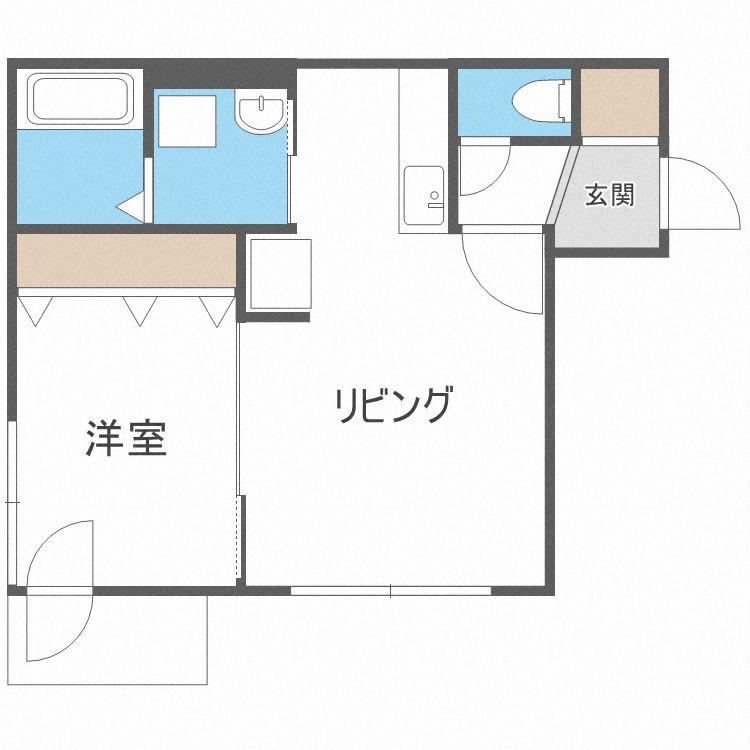モルティーニ宮の森(1LDK/4階)の間取り写真