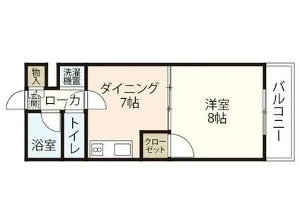 エスタシオン光町(ワンルーム/4階)の間取り写真